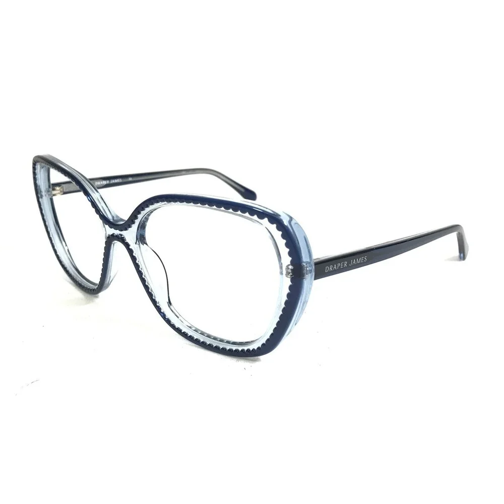 Draper James Eyeglasses Frames DJ7032 424 BLUE Clear Square Oversized 56-18-140